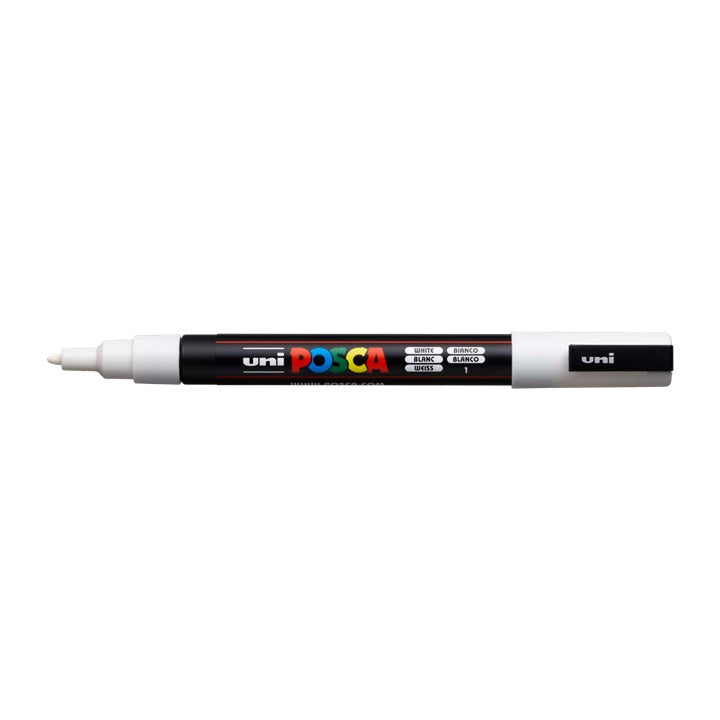 Marcatore UNI POSCA PC-3M 0.9 - 1.3 MM | diverse tonalità - bianco (1)