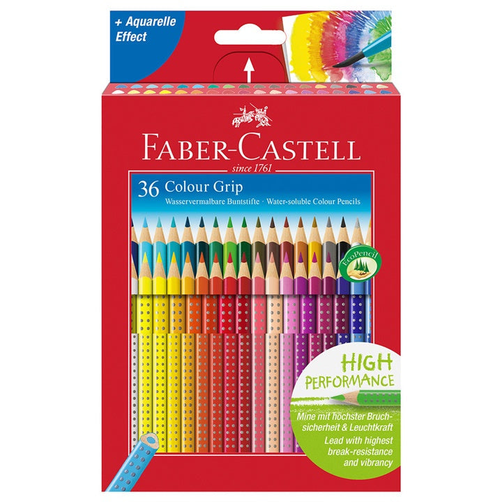 Matite acquerellabili Faber-Castell Grip - set da 36 colori