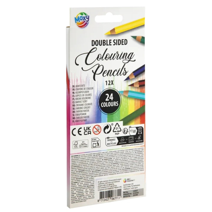 Matite colorate bifacciali 12x - 24 colori