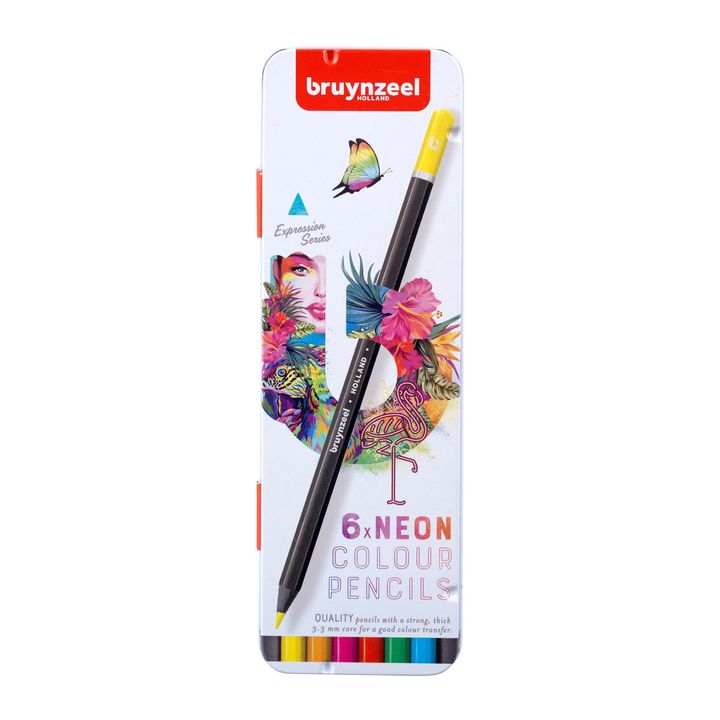 Matite colorate Bruynzeel tonalità neon 6 pz.