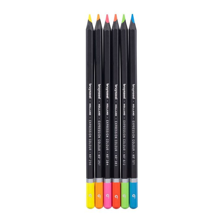 Matite colorate Bruynzeel tonalità neon 6 pz.