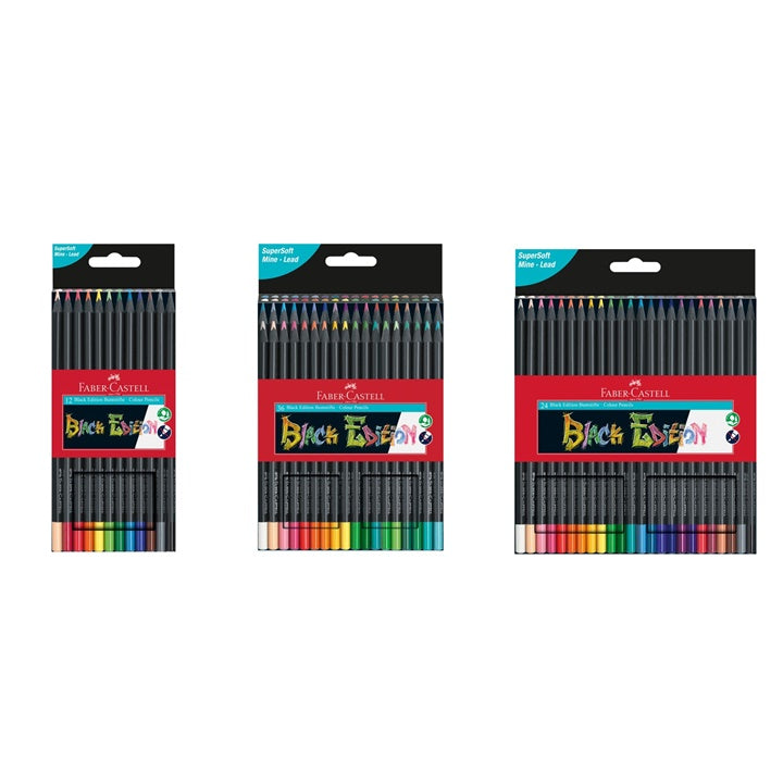 Matite colorate Faber-Castell Black Edition – set 12 pezzi