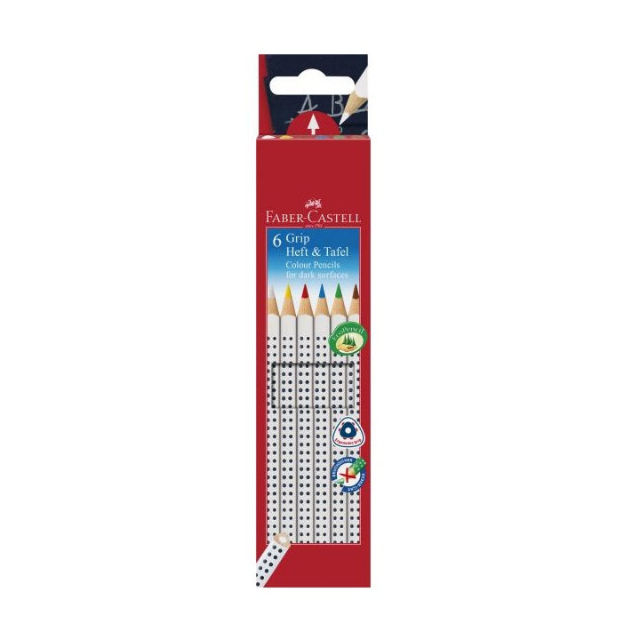 Matite colorate Grip adatte a carta e lavagna - 6 pezzi