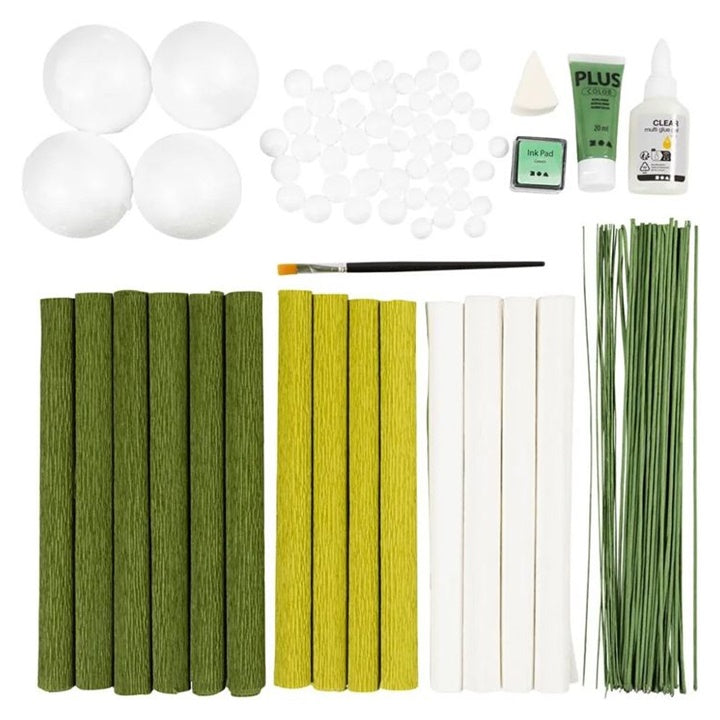 Maxi set creativo per realizzare fiori di carta crespa