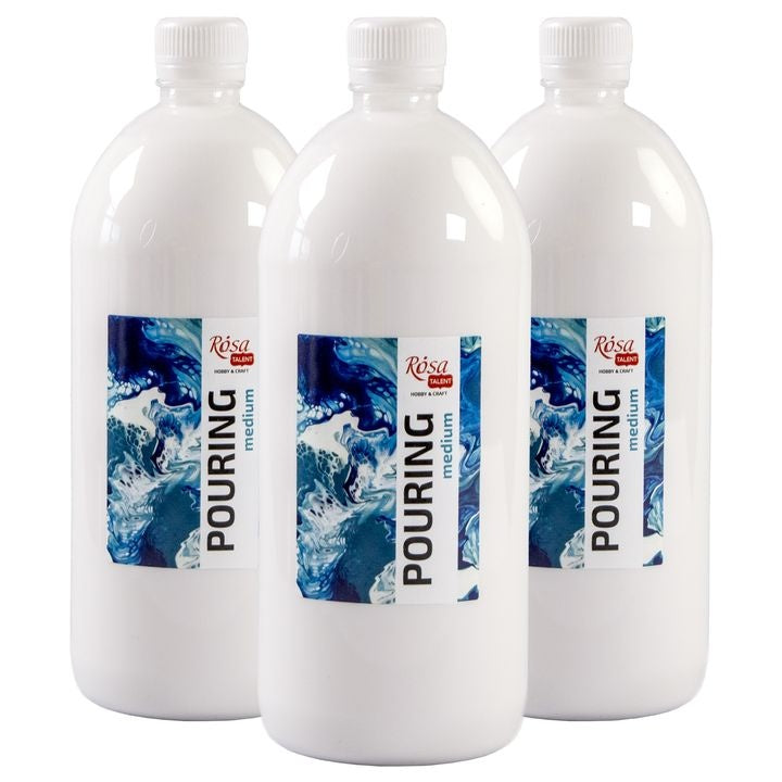 Medium colante ROSA TALENT per colori acrilici, ideale per tecnica pouring