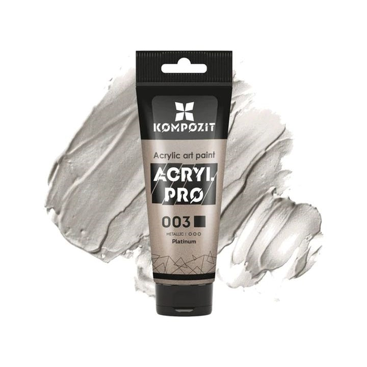 Vernice acrilica metallizzata ACRYL PRO ART Composite 75 ml – 003 platino