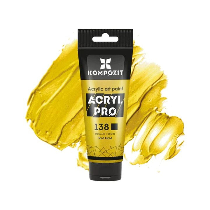 Vernice acrilica metallizzata ACRYL PRO ART Composite 75 ml – 138 oro rosso
