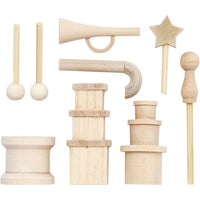 Mini decorazioni in legno - set natalizio 9 pz — immagine 1