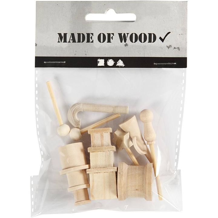 Mini decorazioni in legno - set natalizio 9 pz — immagine 2