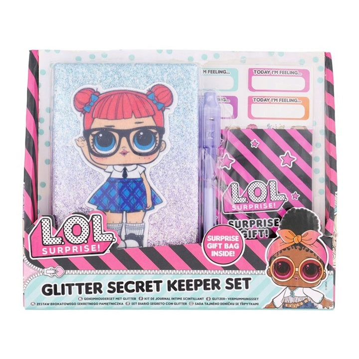 Mini diario glitterato LOL surprise con penna UV