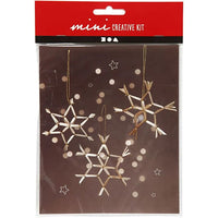Mini set creativo fiocchi di neve in paglia — immagine 1