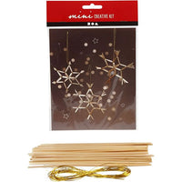 Mini set creativo fiocchi di neve in paglia — immagine 2