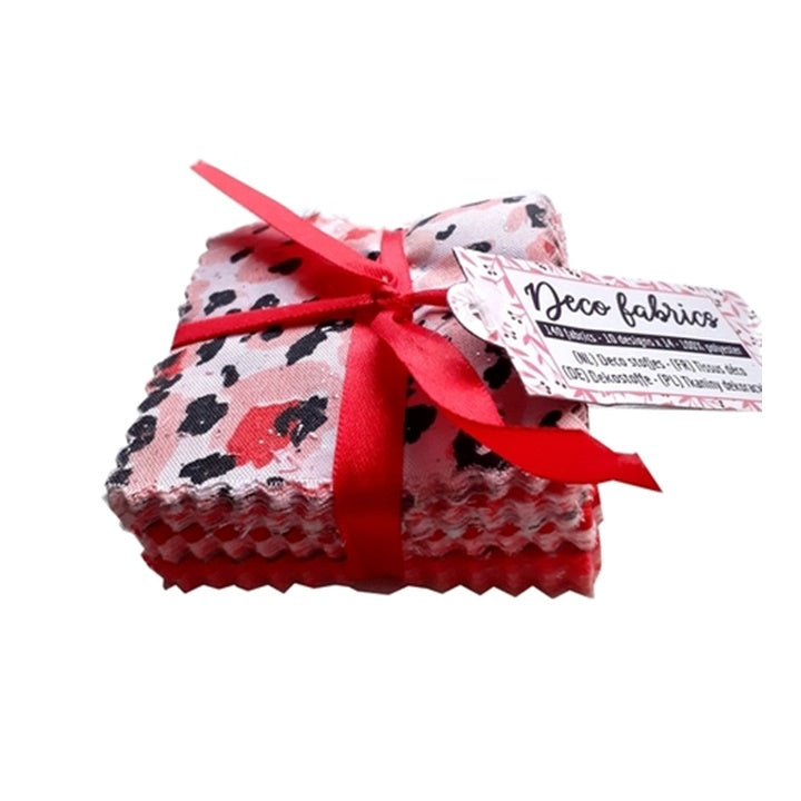 Mini tessuti decorativi per patchwork 140 pezzi - scegli | colori diversi - rosso