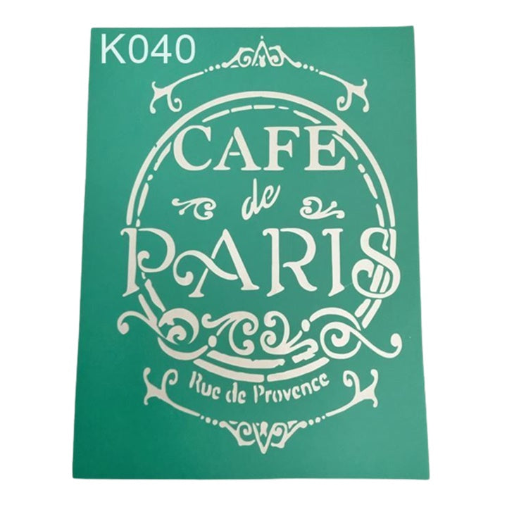 Modello autoadesivo Cafe de Paris 20 x 15 cm