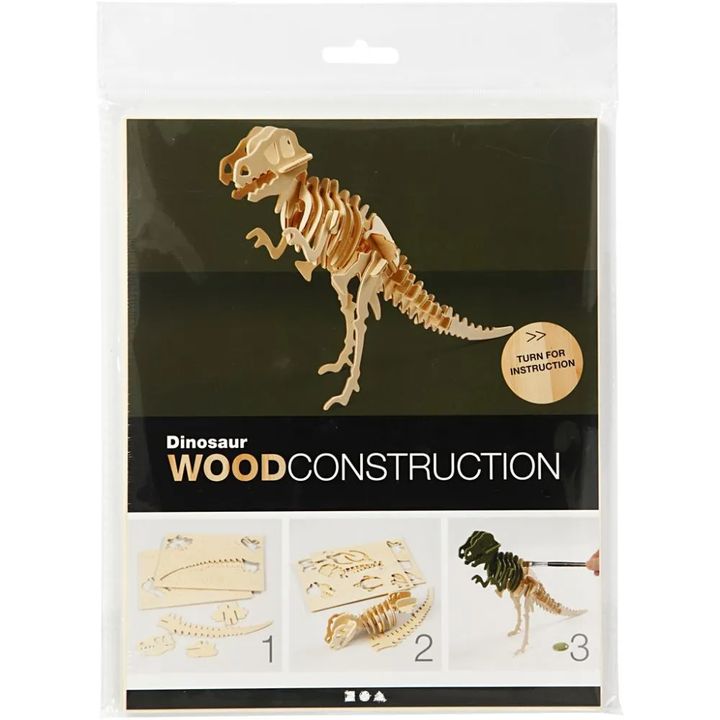 Modello di dinosauro in legno 3D