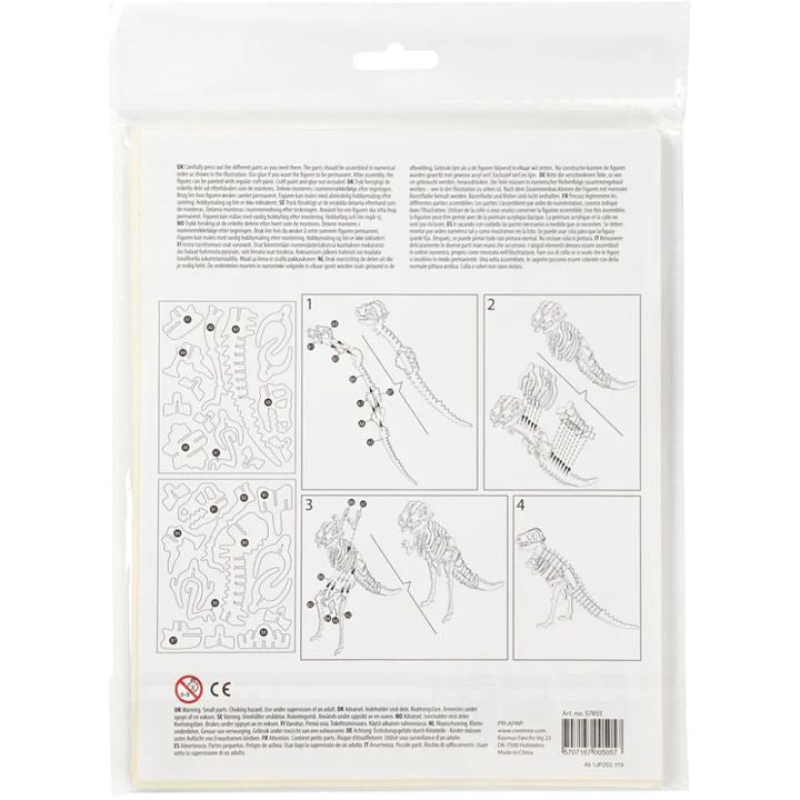Modello di dinosauro in legno 3D