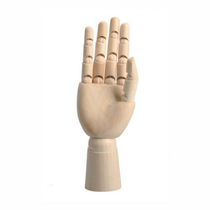Modello di mano in legno - mano destra maschile 30,5 cm