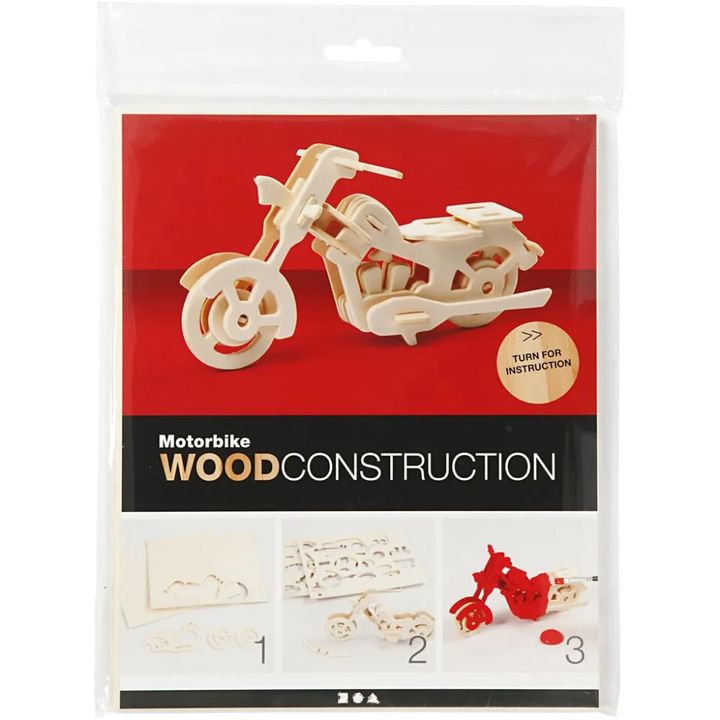 Modello di moto in legno 3D
