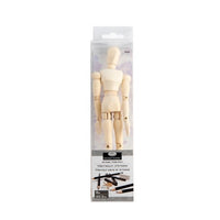 Modello in legno del corpo umano su supporto 20,3 cm