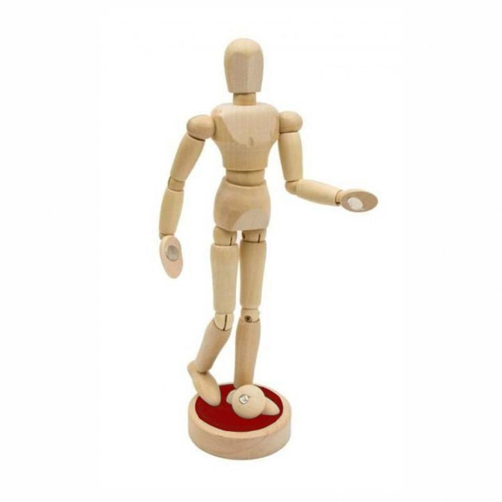 Modello in legno del corpo umano con magneti - unisex 19,5 cm
