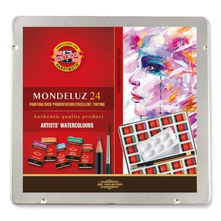 Mondeluz Colori ad acquerello in astuccio di metallo / 24 pz.