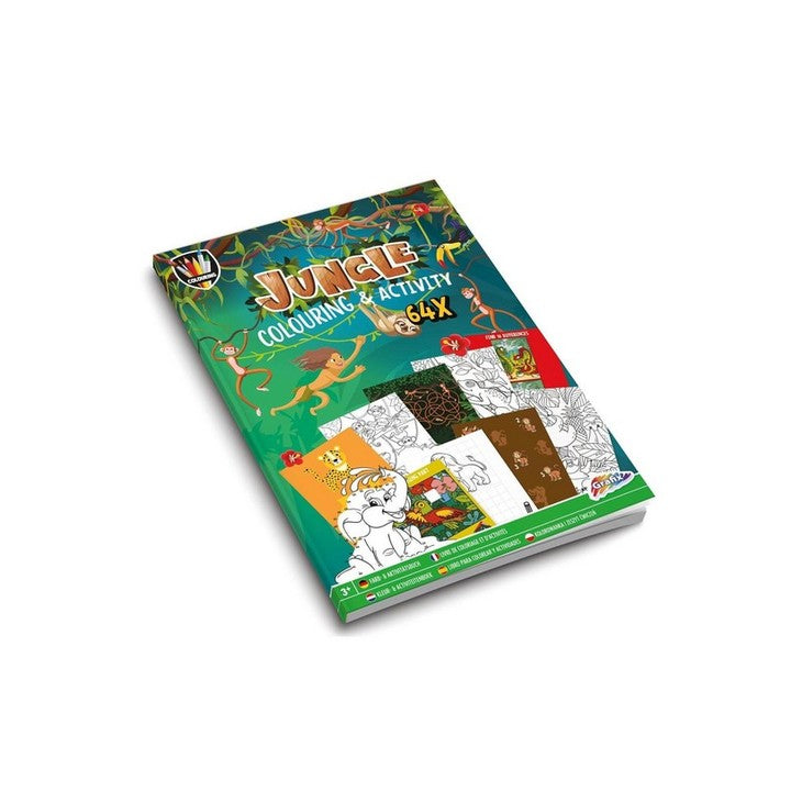 MOXY Libro da colorare e attività sulla giungla A4 64 pagine