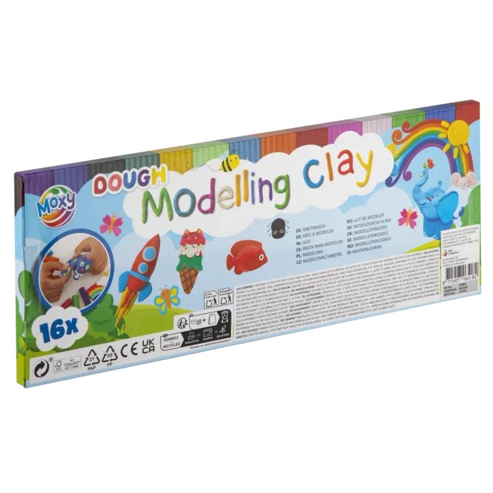 MOXY Set argilla modellabile creativa 16 colori Kit pasta morbida