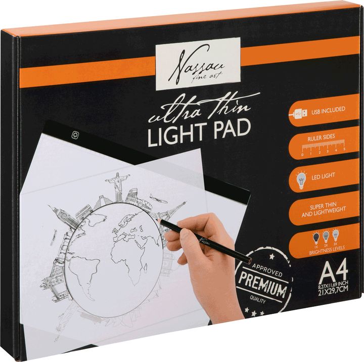 NASSAU pannello da disegno a LED illuminato A4 ultra sottile
