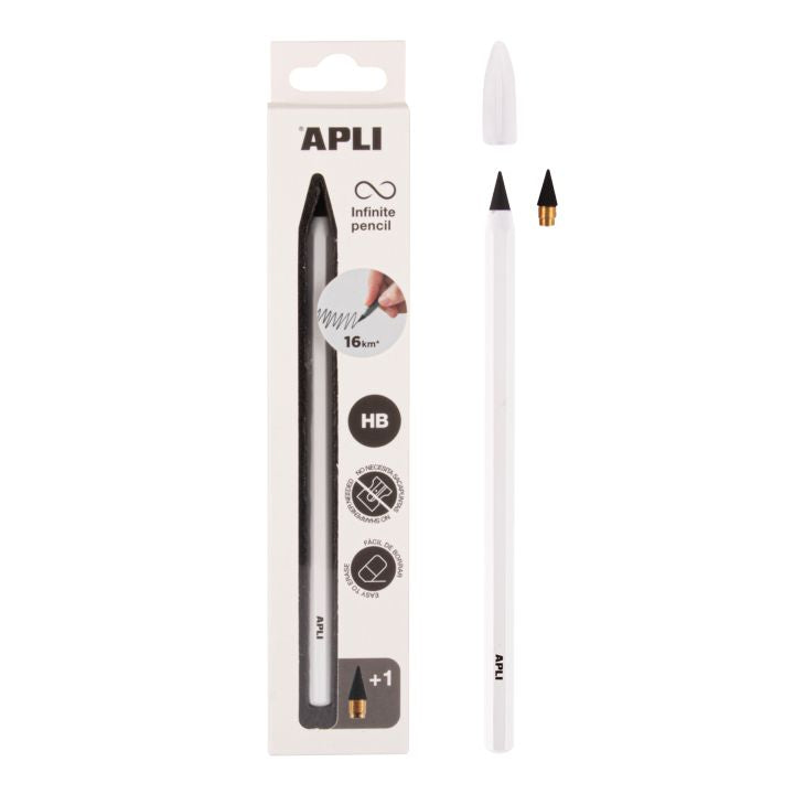 Matita infinita APLI HB – Bianco