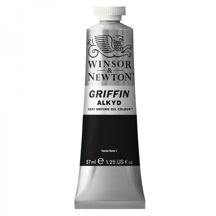 Colore ad olio a rapida essiccazione Winsor & Newton Griffin Alkyd 37 ml – Ivory Black