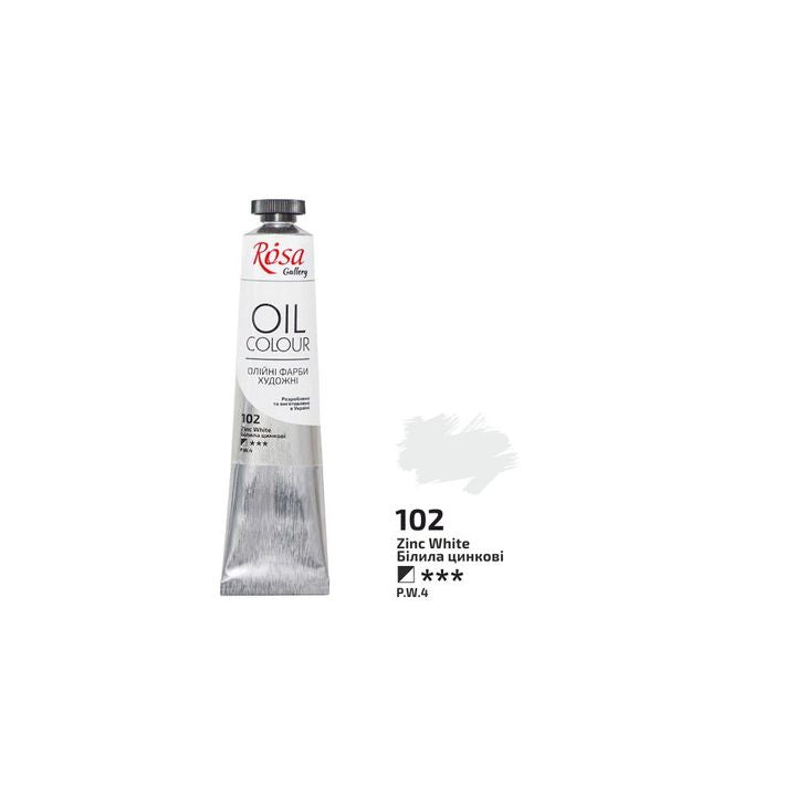 Colori ad olio Rosa Gallery 45 ml – 102 Bianco di Zinco