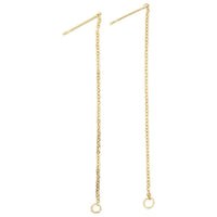Orecchini con piercing lunghi e loop – Oro