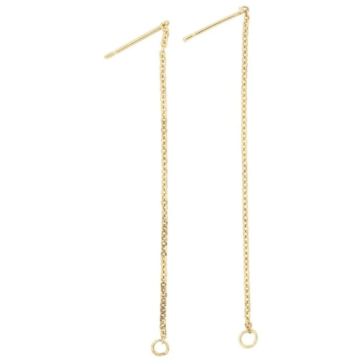 Orecchini con piercing lunghi e loop – Oro