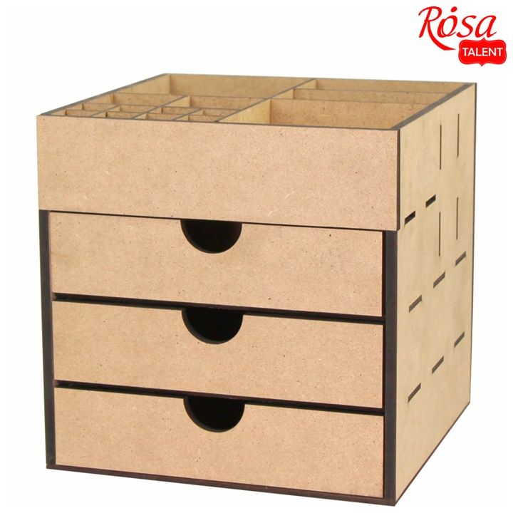 Organizer in MDF con 3 cassetti ROSA TALENT