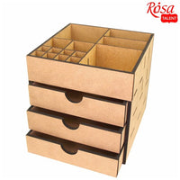 Organizer in MDF con 3 cassetti ROSA TALENT