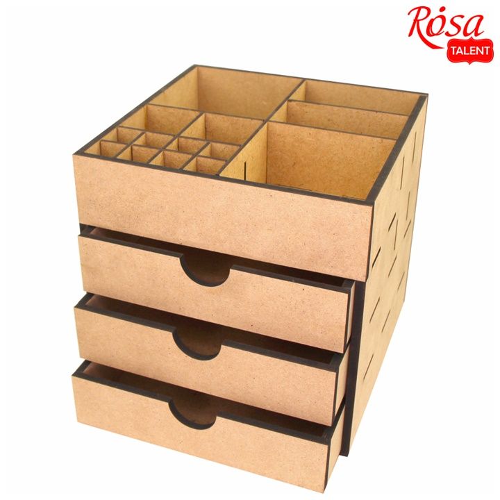 Organizer in MDF con 3 cassetti ROSA TALENT