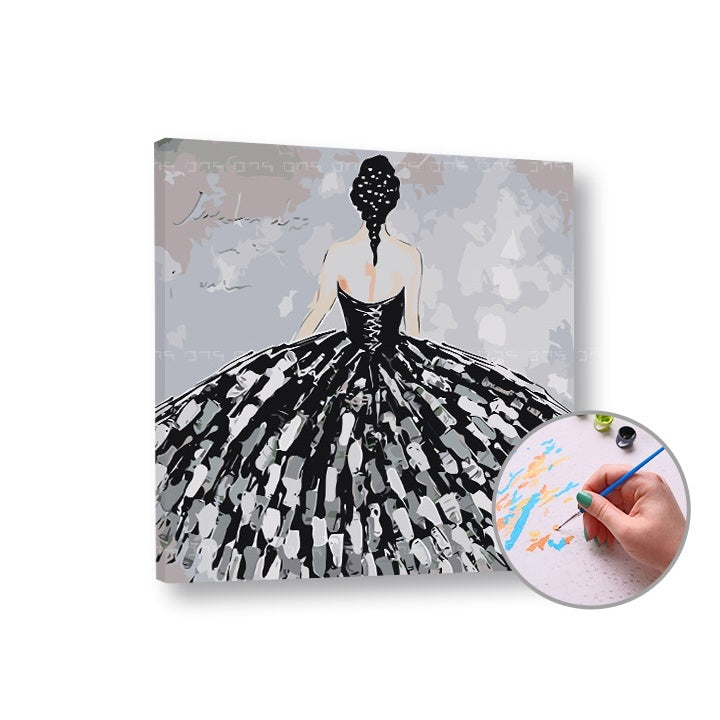 Paint by Numbers - Donna in abito nero