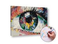 Paint by Numbers "Occhio colorato" - Difficoltà bassa – sul telaio