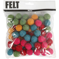 Palline di feltro colorate 64 pezzi