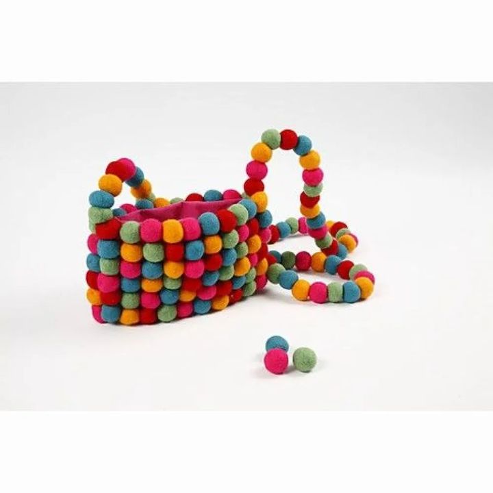 Palline di feltro colorate 64 pezzi