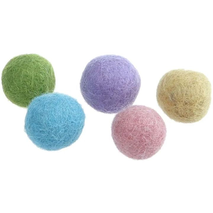 Palline di feltro pastello 64 pz