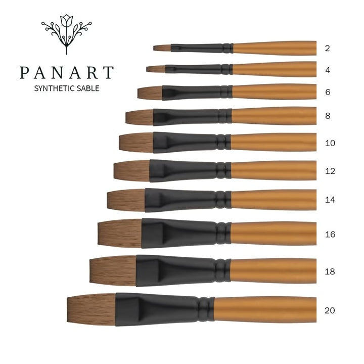 PanArt 1121 - Pennello piatto per acquerello | Varie dimensioni