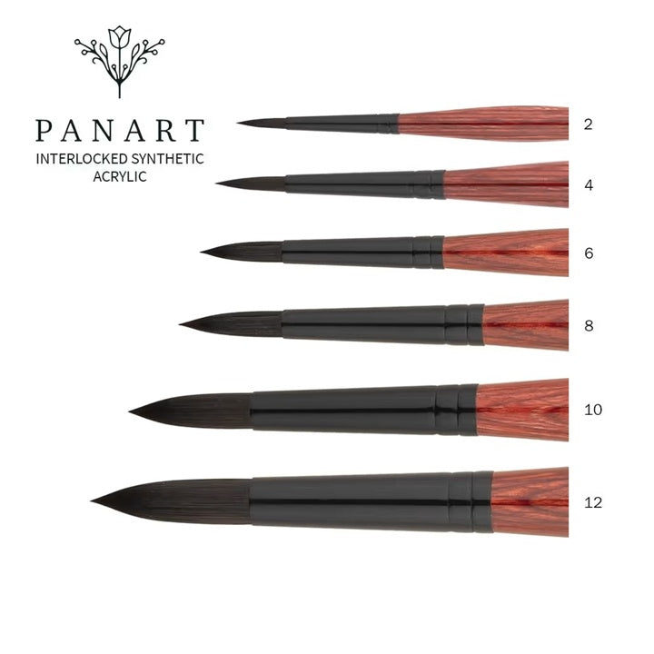 PanArt 3302 Pennello acrilico rotondo | Varie dimensioni