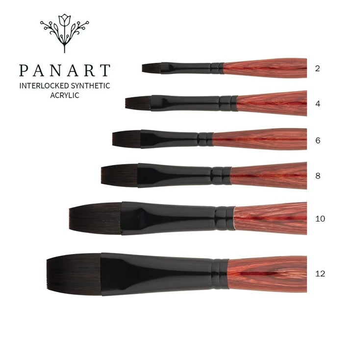 PanArt 3322 Pennello acrilico piatto | Varie dimensioni