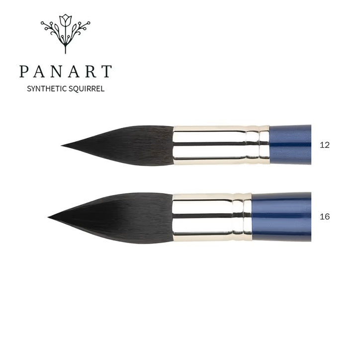 PanArt Mop 1181 - Pennello per acquerello in pelo di scoiattolo sintetico | Varie misure