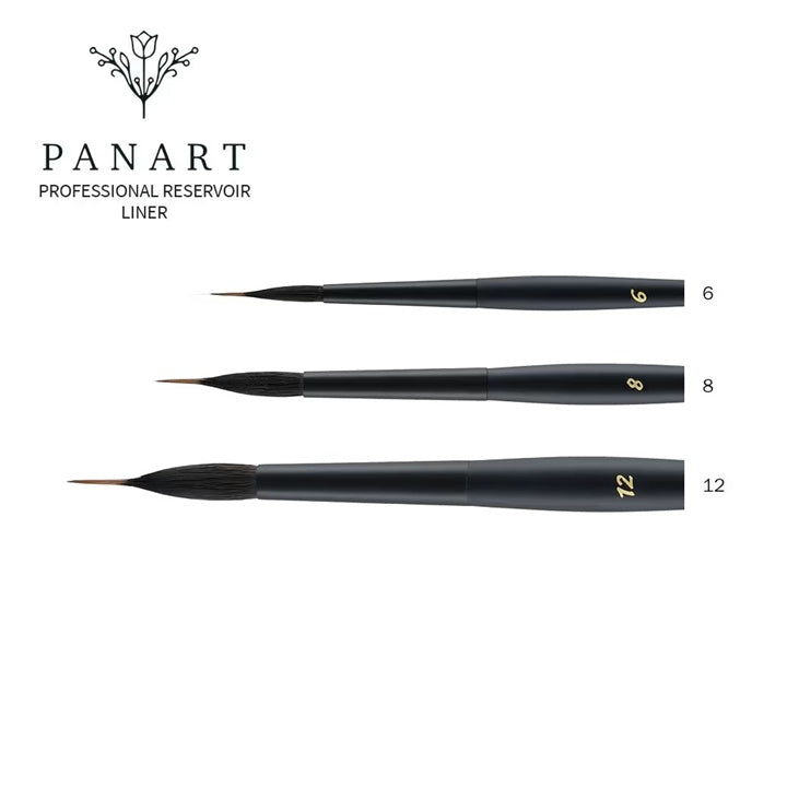 PanArt Reservoir Liner 1424 - Pennello per linee nette | Varie dimensioni