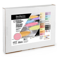 PanPastel Set di pastelli metallizzati e perlati con medium dorati - 17 pezzi