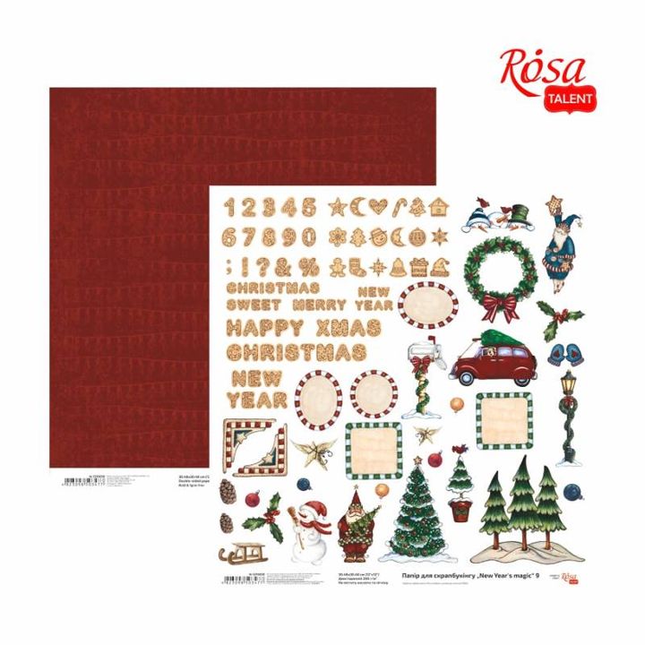 Carte per scrapbooking 30.48 x 30.48 cm New Years magic – No. 9