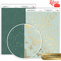 Carte per scrapbooking Butterflies A4 – gold butterflies