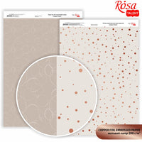 Carte per scrapbooking Drops A4 – pois rame